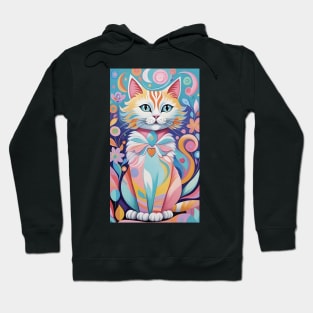 Whisker Whimsy: Abstract Cat Carnival Hoodie